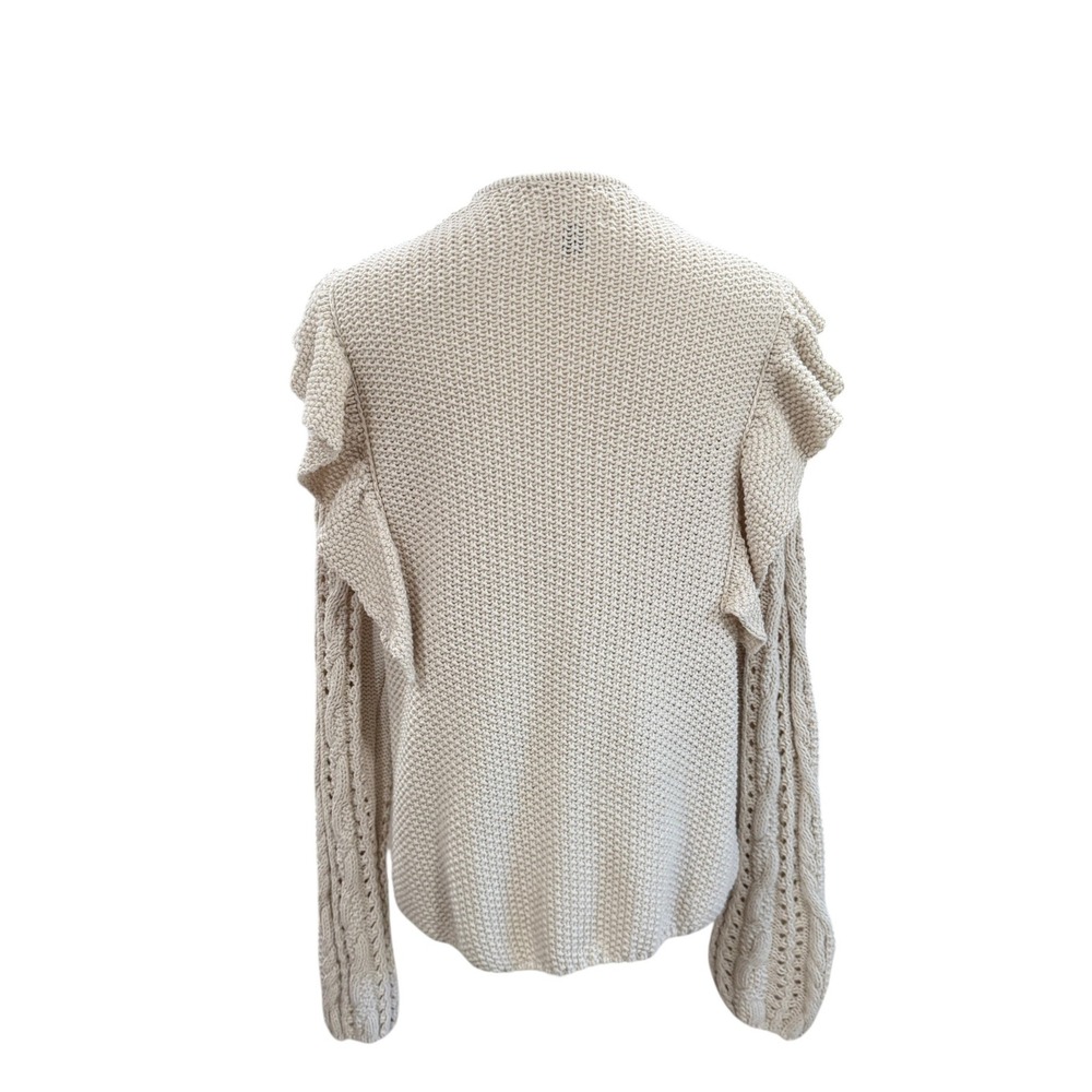 Universal Thread Cream Ruffle Shoulder Cable Knit… - image 8